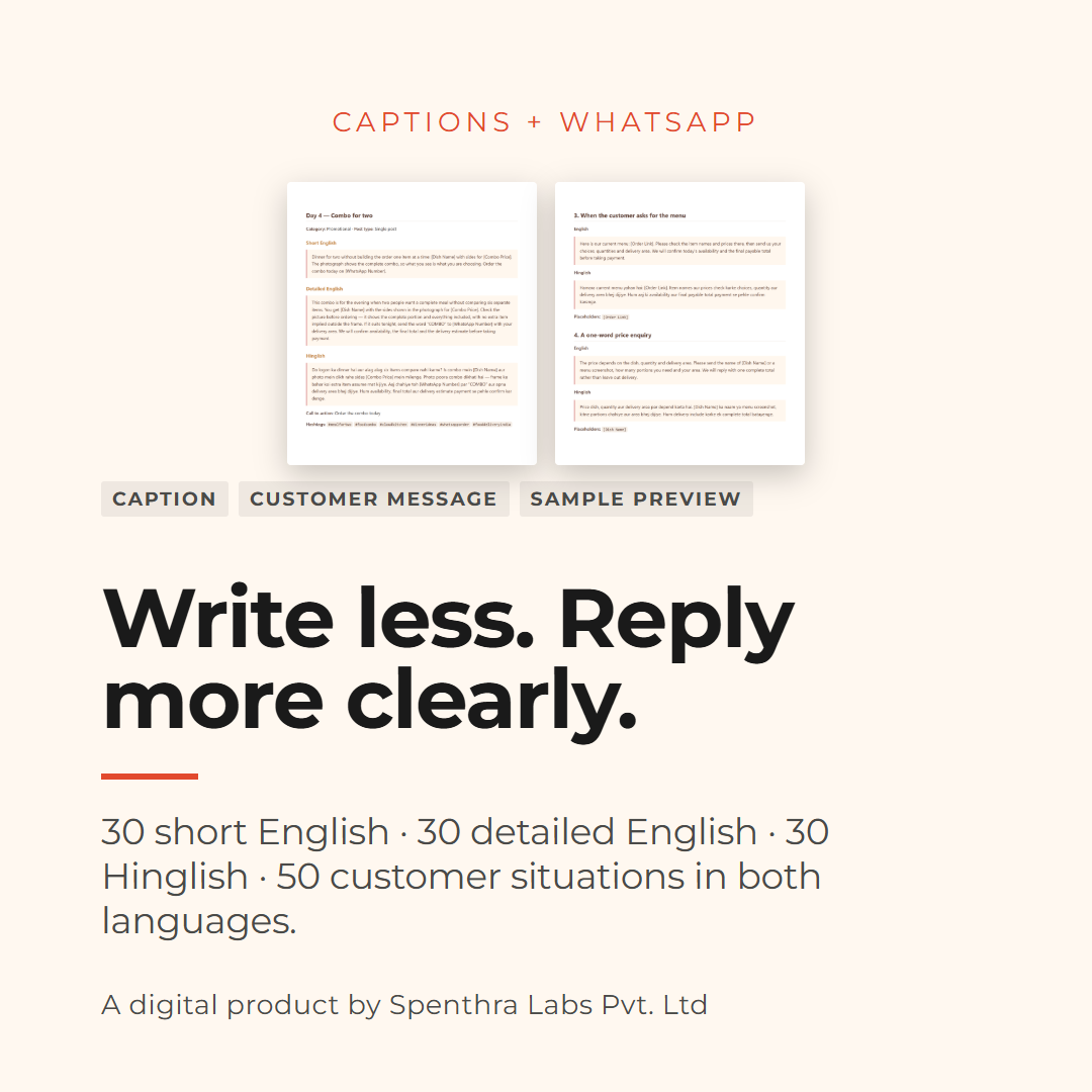 Cloud Kitchens — 30-Day Social Media & WhatsApp Marketing Kit