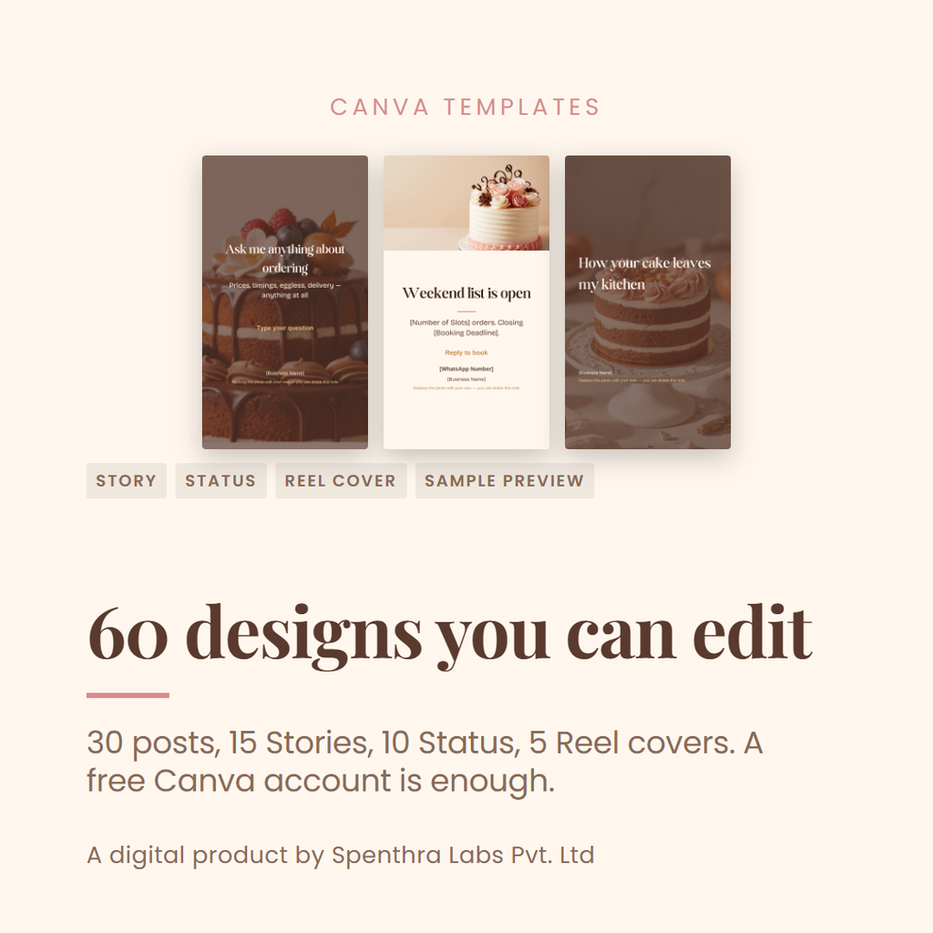 Home Bakers — 30-Day Social Media & WhatsApp Marketing Kit