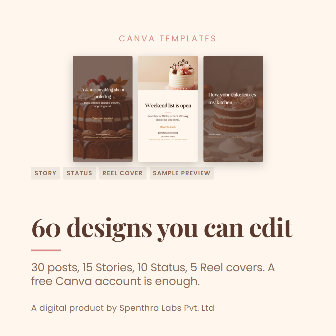 Home Bakers — 30-Day Social Media & WhatsApp Marketing Kit