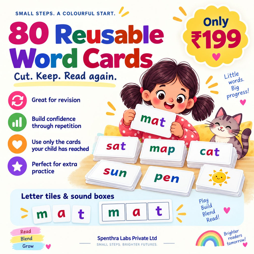 From C-A-T to CAT! – 21-Day CVC Reading & Phonics Blending Program for Kids Ages 4–7