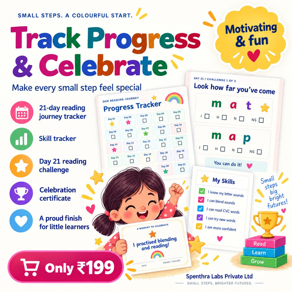 From C-A-T to CAT! – 21-Day CVC Reading & Phonics Blending Program for Kids Ages 4–7